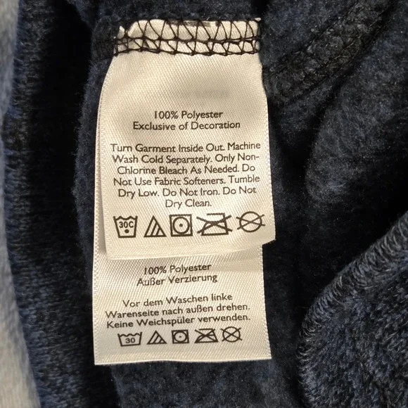 Eddie Bauer Men XL Blue Heather 1/4 Zip Pullover Long Sleeve Outdoors Hiker Gorp - Picture 5 of 6